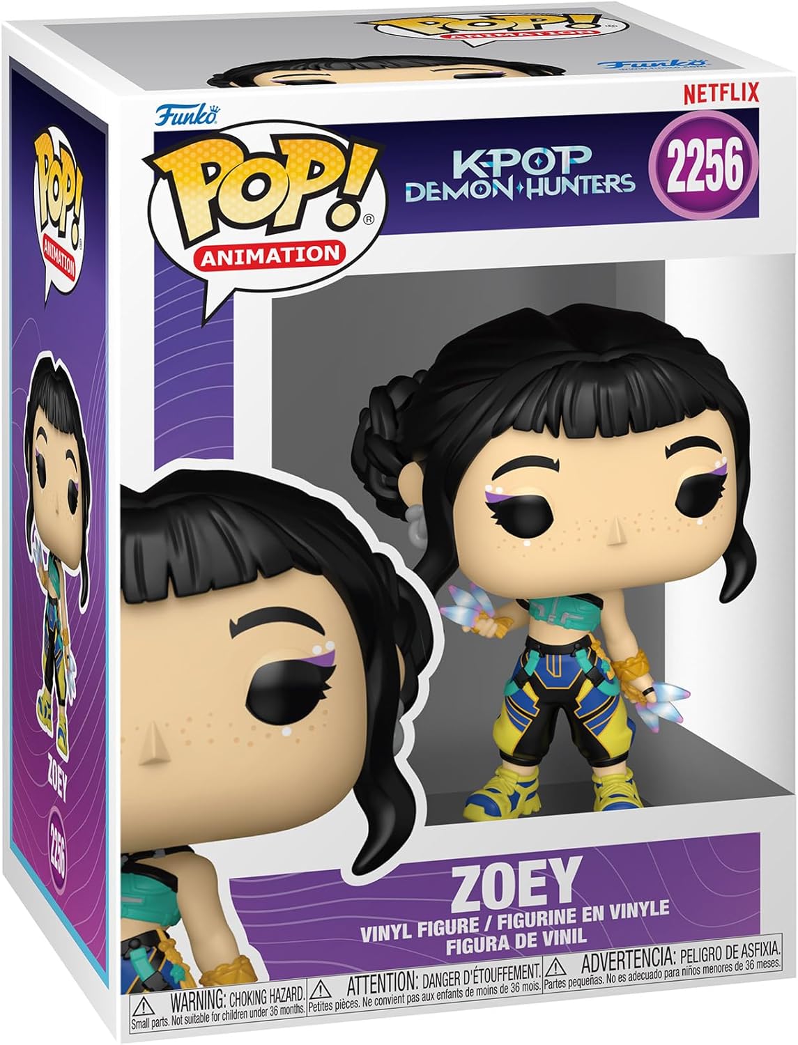 Funko Pop! Animation KPop Demon Hunters Zoey Vinyl Figure #2256 with Funko Protector